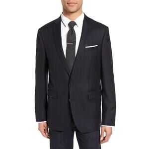 Sand Mens Trim Fit Hopsack Wool Blue Blazer Size 54 Jacket New $550 Formal Coat